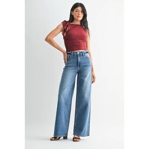 JBD Palazzo High Rise‎ Wide Leg Women's Jeans Size 29 Med Wash
